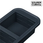 官方直營【Souper Cubes】多功能食品級矽膠保鮮盒2格_曜石灰(500ML/格), , large