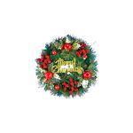 12-inch Glitter Red Pine Needle Wreath, , large