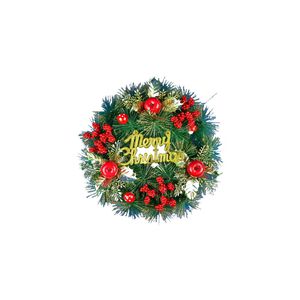12-inch Glitter Red Pine Needle Wreath