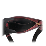 COACH Dempsey 緹花拼皮革條紋斜背包/酒紅色, , large