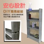 GS MALL 台灣製造 四層隙縫收納架 置物架 移動滾輪 四層架 隙縫架 隙縫收納 收納架 收納櫃, , large