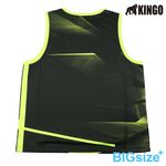 KINGO-超大尺碼-男款 排汗 背心-黃-415602, , large