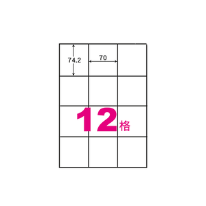 華麗牌 阿波羅 A4 電腦列印標籤 12格 1000張入 / 箱 WL-9612B-1K