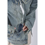 (S) jeans丹寧牛仔質感藍色外套二手衣, , large