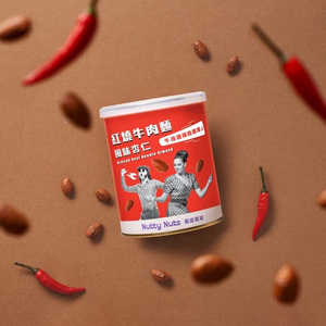 [欣園食品] 鬧滋鬧滋 紅燒牛肉麵風味杏仁  (120gx1罐)