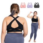 【AREXYOGA】AS-7405 大尺碼/2L-4L/ BRA/瑜珈/加大碼細肩Ｘ型美背中度運動可調節瑜珈背心式內衣, , large