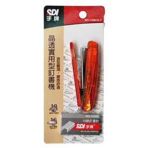 SDI手牌  晶透實用型訂書機-附針 (1106CA-T)綠
