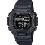 CASIO 卡西歐 10年電力金屬風計時手錶-黑 MWD-110HB-1BV, , large