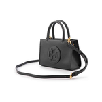 TORY BURCH Ella 圓形標誌牛皮迷你二用托特包/黑色, , large