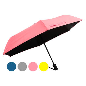 三折黑膠防曬晴雨傘-顏色隨機出貨