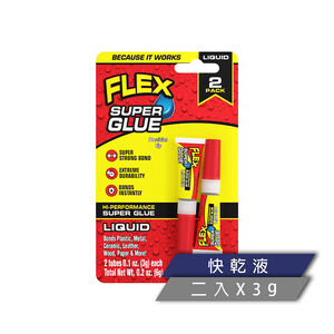 美國FLEX強力瞬間膠(3gX2/快乾液)