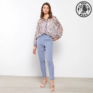 【SOLO Vintage】LCW Women's Flower Shirt Long Sleeve Blouse Made in Turkey 36