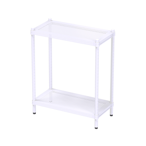 [Y HOUSE] 60x30x75cm Extreme Aesthetic Perforated Two-Tier Storage Rack - Lacquered White