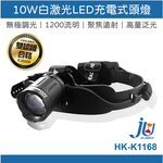 鉅玉經典｜ 10W白激光LED充電式頭燈 HK-K1168, , large