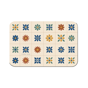 【Monster】 Soft Diatomaceous Earth Sink Draining Mat Language of Tiles  (45x30cm) –Floral Charm