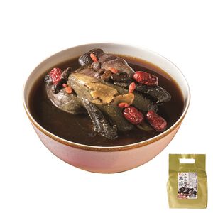 Black garlic silky chicken soup