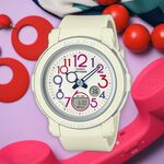 CASIO 卡西歐 BABY-G 復古電話設計女錶-象牙白 BGA-290PA-7A, , large