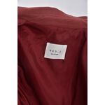 (S) red j西裝長版排扣紅色綁帶外套二手衣, , large