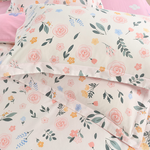 【Betrise】Fresh Grass | Environmentally friendly printing and dyeing anti-mite and antibacterial 100% combed cotton dual-purpose quilt and bed sheet set - Large size, , large