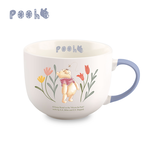 Disney迪士尼 花草維尼彩釉大容量陶瓷馬克杯500ml(可當湯杯/彩色禮盒)-霧藍, DSM-TM7698B霧藍, large