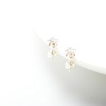 【Angel & Me】六爪 皇冠 5mm 瑞士單鑽鋯石 一對 s925 純銀 防過敏 耳環 耳夾, , large