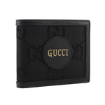 GUCCI Off The Grid GG 再生尼龍對開8卡短夾/黑色, , large