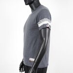 Champion 男 短袖上衣 T恤 美規 頂級 條紋 舒適 混紡 棉質 穿搭 石楠藏青 [AO300-132C], , large