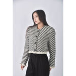(L) mydress質感羊毛撞色黑色外套二手衣, , large