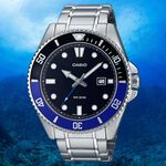 CASIO 卡西歐 藍黑水鬼 槍魚 200米潛水錶 運動手錶 MDV-107D-1A2, , large