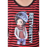 (S) betty boop質感棉質紅色長袖上衣二手衣, , large