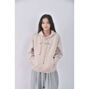 (S) kangol棉質連帽杏色長袖上衣二手衣