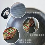 Miyaco 米雅可 新型316不銹鋼網紋不沾炒鍋蜂巢不沾鍋附蓋 40cm-Leidea樂德兒, , large