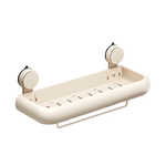 【上手家居】吸盤浴室置物架-奶白色30cm(吸盤置物架/浴室收納/浴室架/廁所置物架), , large