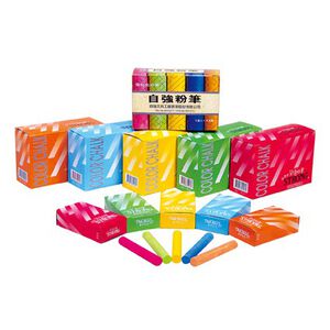 自強  彩色粉筆 5色入*綠