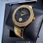 [星晴錶業]VERSUS VERSACE手錶,38mm,VV00384黑色錶面金色錶殼金色精鋼錶帶款, , large