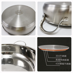 KIYODO 304不鏽鋼壽喜燒鍋-24cm-1入, , large