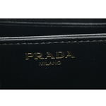 PRADA 三角牌Logo 水波紋皮革零錢包/黑色, , large