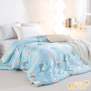 【Betrise】呆萌恐龍 |60支100%天絲鋪棉兒童被100x120cm