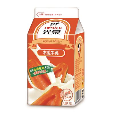 光泉調味乳飲品-木瓜牛乳-400ml到貨效期約6-8天