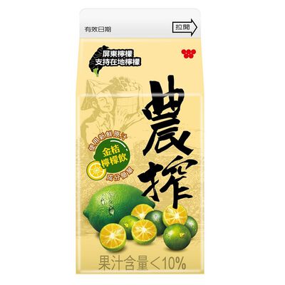 農搾金桔檸檬飲375ml到貨效期約6-8天