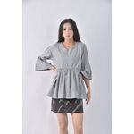 (S) kai ni棉質純棉灰色長袖上衣二手衣, , large