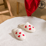 【SOLO Vintage】LCW Home Hearts Indoor Plush Slippers Made in Turkey 38-39, , large