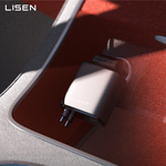 【LISEN】4 in 1 Car Charger with Retractable Cable 42W Tubro Charger, , large