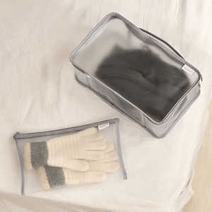 Suzzi 清透防水多用途提袋 X 網紗袋組合-倫敦灰