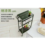 [Y HOUSE] Iron plate slit trolley rack, slit shelf, gap rack, kitchen trolley, kitchen rack - white, , large