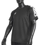 Asics 男女 短袖上衣 T恤 運動 休閒 輕量 吸濕 快乾 舒適 亞洲版 黑 [2033B947-001], , large