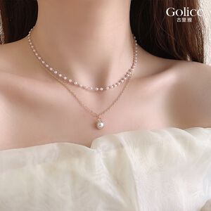 【Gulicc】古莉可 項鍊 雅典娜雙層珍珠鎖骨鍊