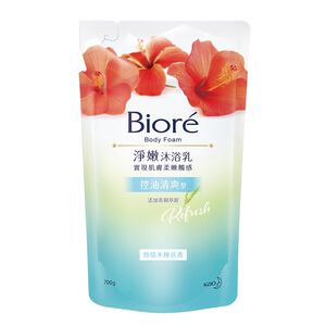 Biore淨嫩沐浴乳補充包-熱情木槿花香-700g