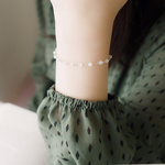 Moonstone Curtain Sterling Silver Bracelet, , large