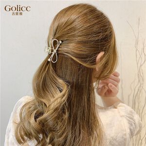 【Gulicc 】古莉可 髮夾 韓國水鑽蝴蝶結中型髮夾